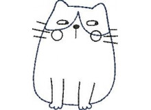 Stickdatei - Cute Doodle Cat 9 Appli